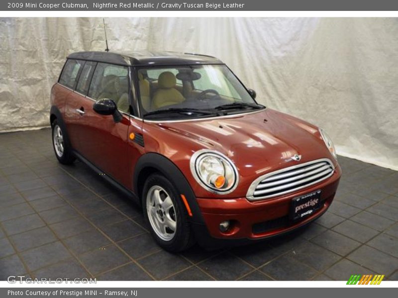 Nightfire Red Metallic / Gravity Tuscan Beige Leather 2009 Mini Cooper Clubman
