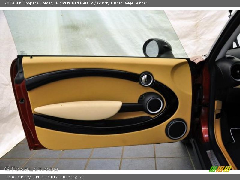 Nightfire Red Metallic / Gravity Tuscan Beige Leather 2009 Mini Cooper Clubman