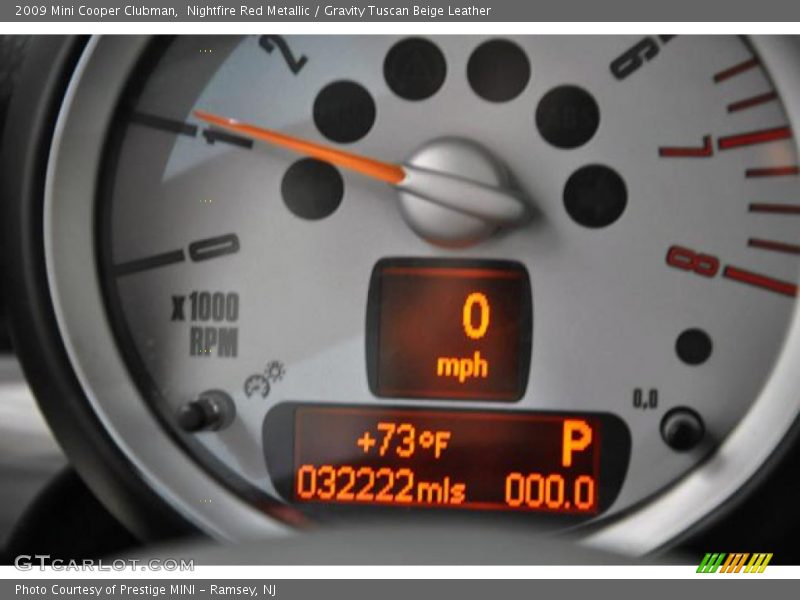 Nightfire Red Metallic / Gravity Tuscan Beige Leather 2009 Mini Cooper Clubman