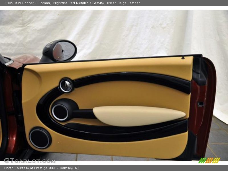 Nightfire Red Metallic / Gravity Tuscan Beige Leather 2009 Mini Cooper Clubman