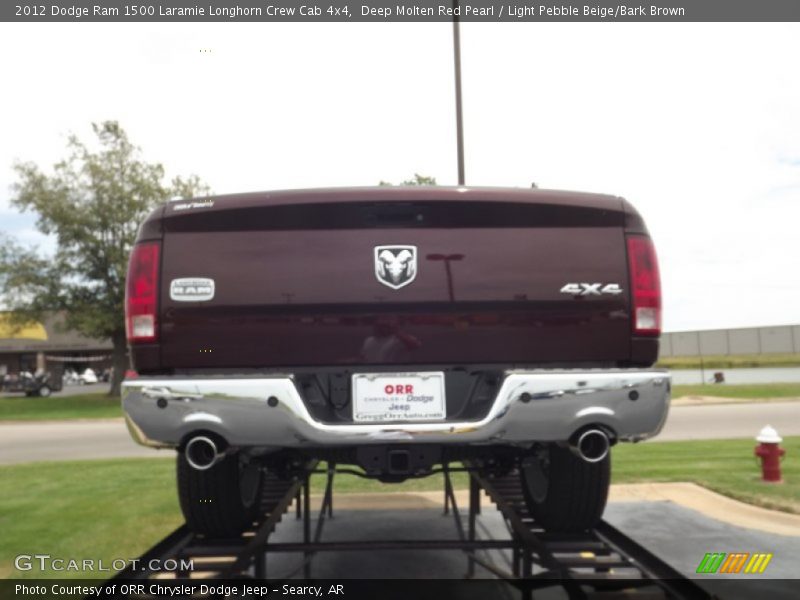 Deep Molten Red Pearl / Light Pebble Beige/Bark Brown 2012 Dodge Ram 1500 Laramie Longhorn Crew Cab 4x4