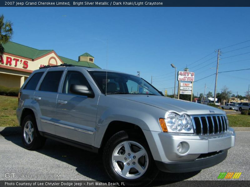 Bright Silver Metallic / Dark Khaki/Light Graystone 2007 Jeep Grand Cherokee Limited