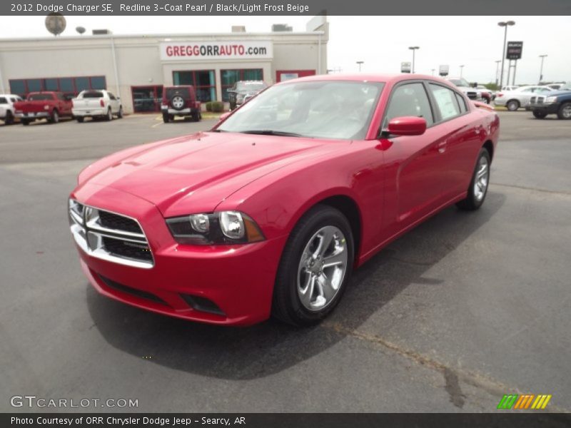 Redline 3-Coat Pearl / Black/Light Frost Beige 2012 Dodge Charger SE