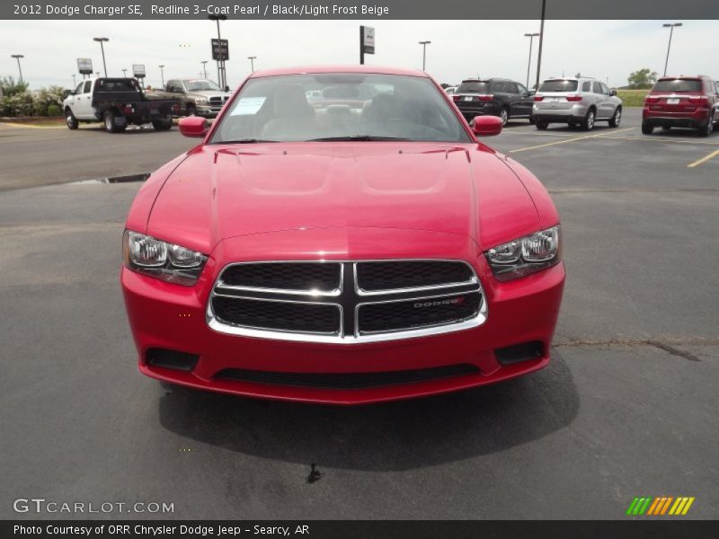 Redline 3-Coat Pearl / Black/Light Frost Beige 2012 Dodge Charger SE