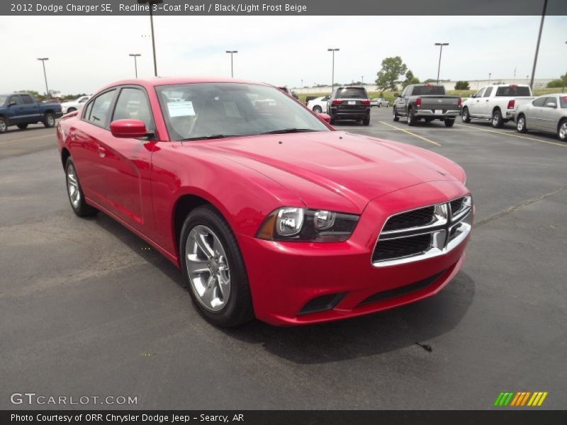 Redline 3-Coat Pearl / Black/Light Frost Beige 2012 Dodge Charger SE
