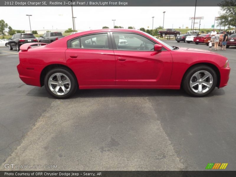 Redline 3-Coat Pearl / Black/Light Frost Beige 2012 Dodge Charger SE