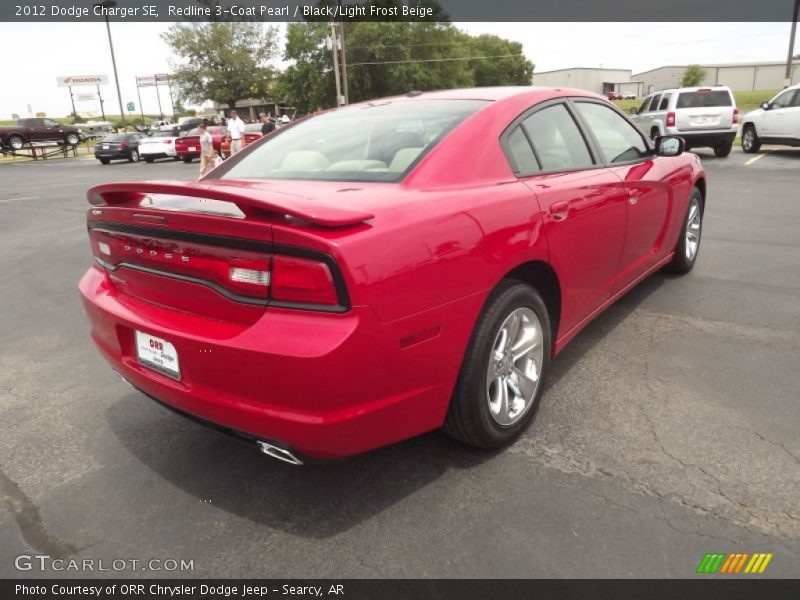 Redline 3-Coat Pearl / Black/Light Frost Beige 2012 Dodge Charger SE