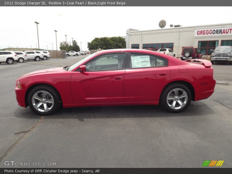 Redline 3-Coat Pearl / Black/Light Frost Beige 2012 Dodge Charger SE