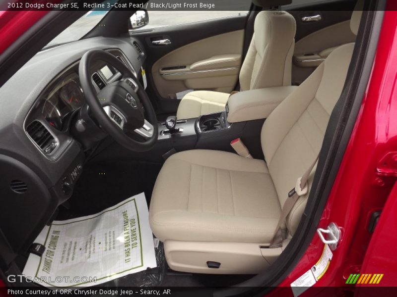 Redline 3-Coat Pearl / Black/Light Frost Beige 2012 Dodge Charger SE