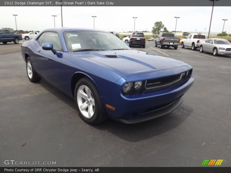 Blue Streak Pearl / Dark Slate Gray 2012 Dodge Challenger SXT