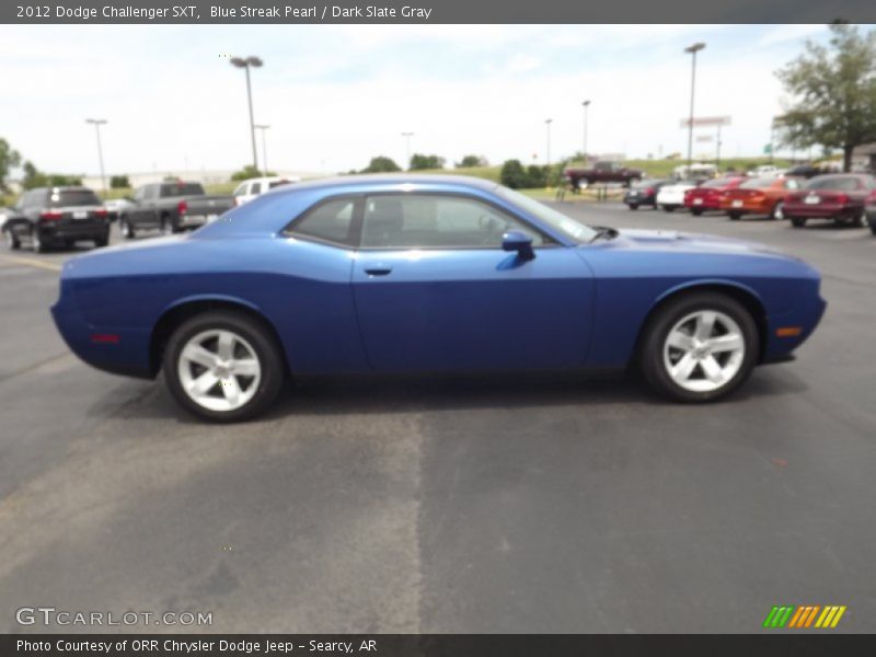 Blue Streak Pearl / Dark Slate Gray 2012 Dodge Challenger SXT