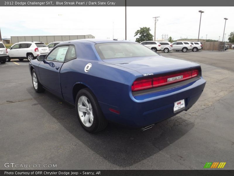 Blue Streak Pearl / Dark Slate Gray 2012 Dodge Challenger SXT