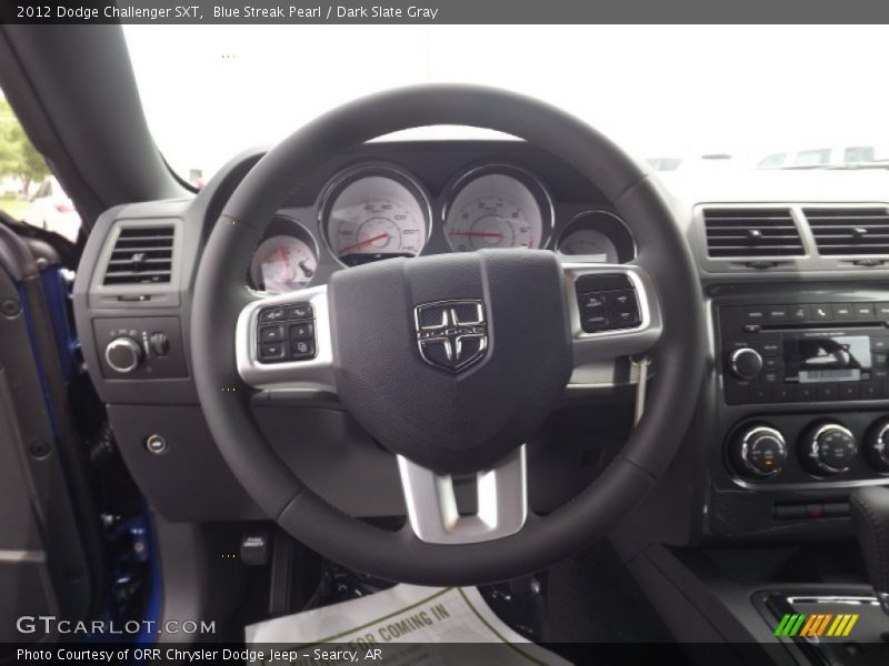 Blue Streak Pearl / Dark Slate Gray 2012 Dodge Challenger SXT