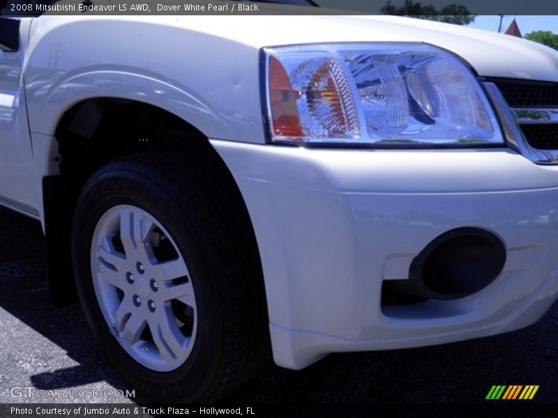 Dover White Pearl / Black 2008 Mitsubishi Endeavor LS AWD