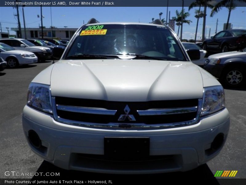 Dover White Pearl / Black 2008 Mitsubishi Endeavor LS AWD