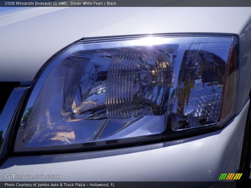 Dover White Pearl / Black 2008 Mitsubishi Endeavor LS AWD