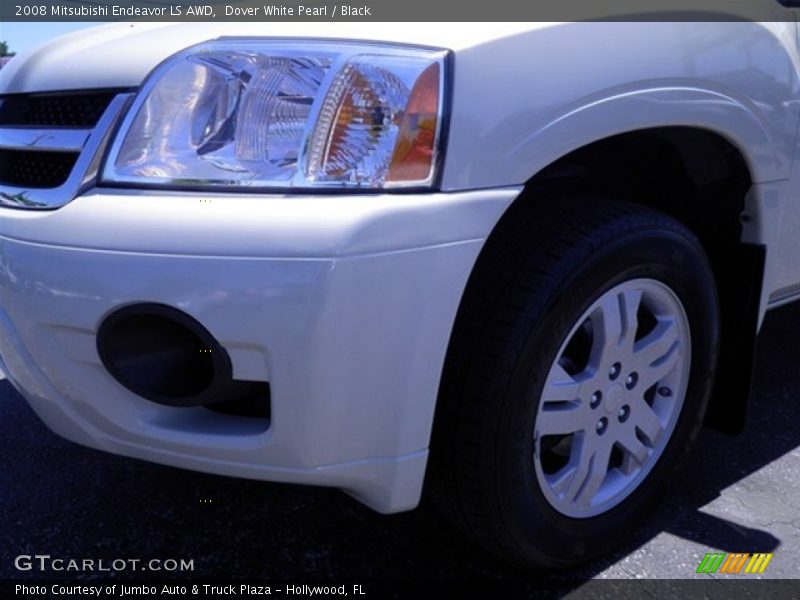Dover White Pearl / Black 2008 Mitsubishi Endeavor LS AWD