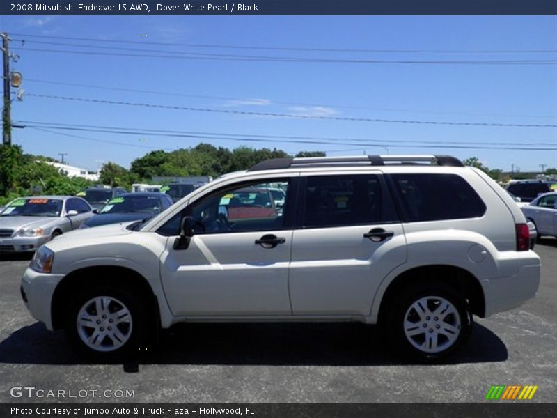 Dover White Pearl / Black 2008 Mitsubishi Endeavor LS AWD