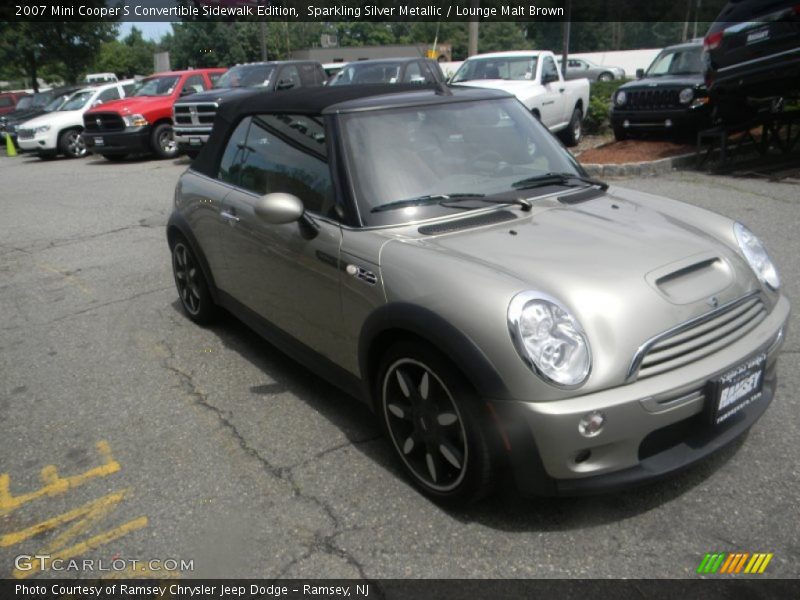 Sparkling Silver Metallic / Lounge Malt Brown 2007 Mini Cooper S Convertible Sidewalk Edition