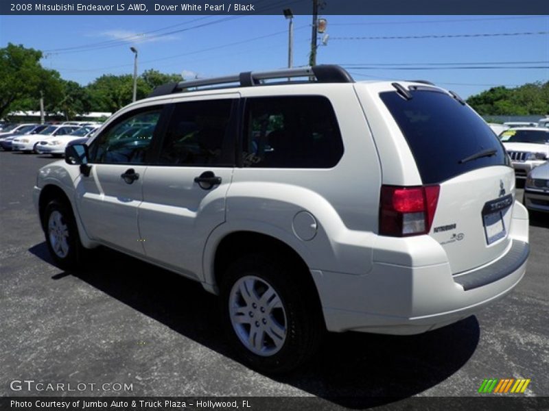 Dover White Pearl / Black 2008 Mitsubishi Endeavor LS AWD