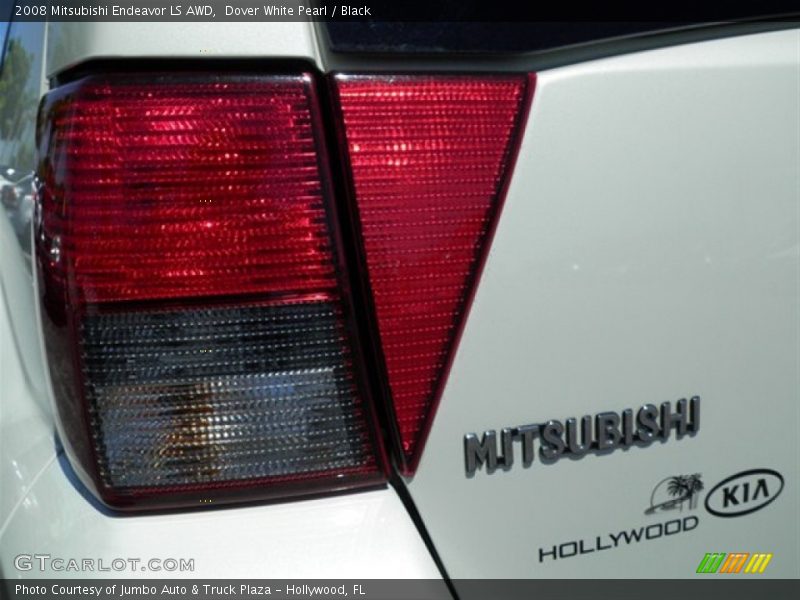 Dover White Pearl / Black 2008 Mitsubishi Endeavor LS AWD
