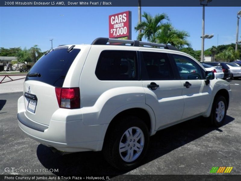 Dover White Pearl / Black 2008 Mitsubishi Endeavor LS AWD