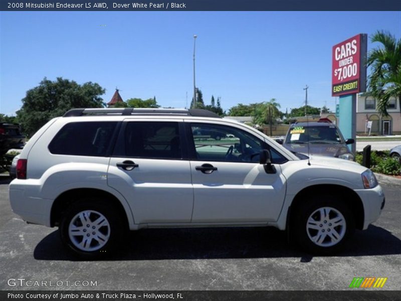 Dover White Pearl / Black 2008 Mitsubishi Endeavor LS AWD