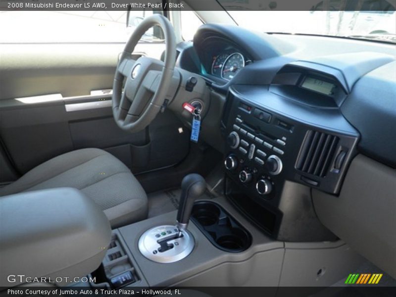 Dover White Pearl / Black 2008 Mitsubishi Endeavor LS AWD