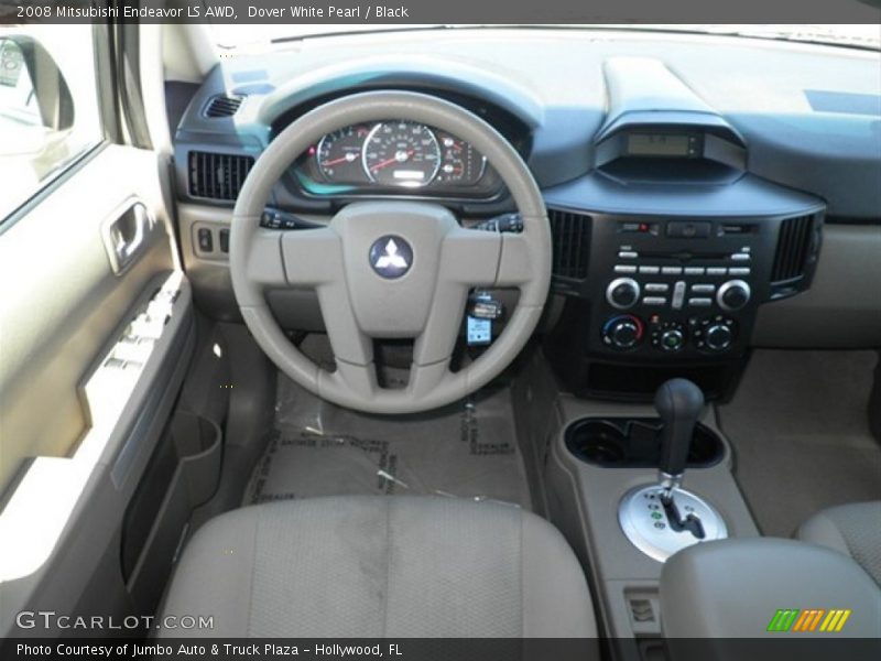 Dover White Pearl / Black 2008 Mitsubishi Endeavor LS AWD