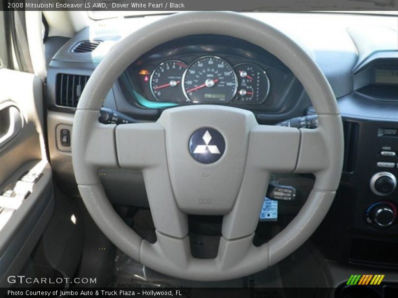 Dover White Pearl / Black 2008 Mitsubishi Endeavor LS AWD