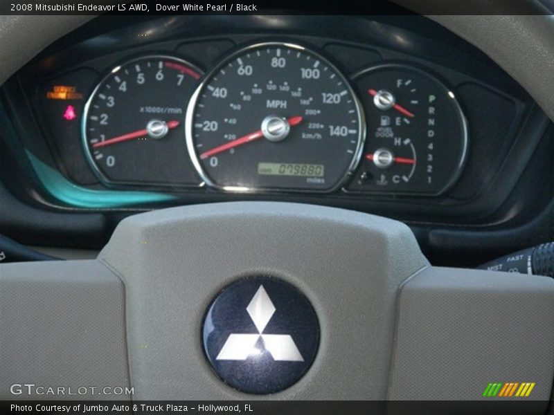 Dover White Pearl / Black 2008 Mitsubishi Endeavor LS AWD