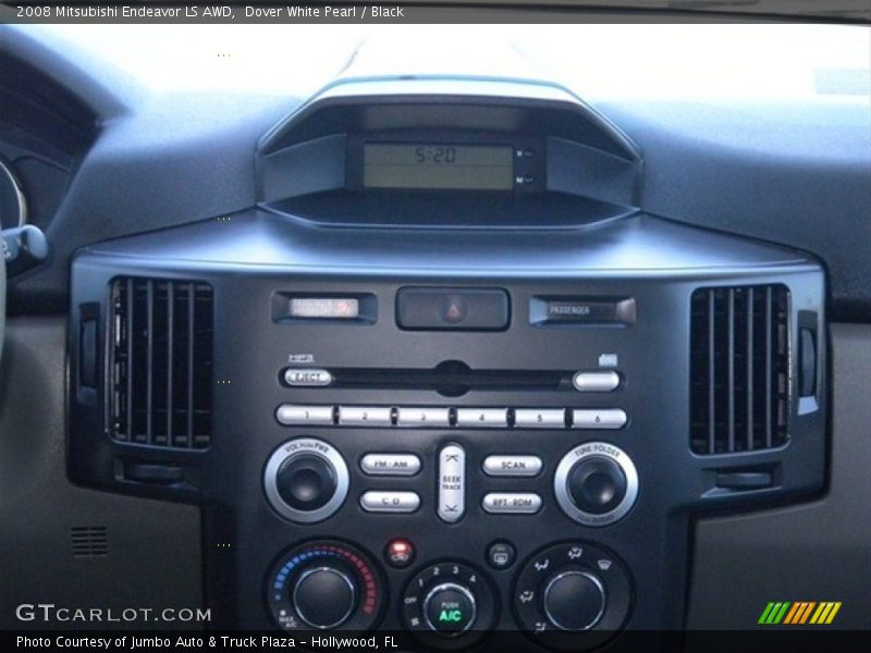 Dover White Pearl / Black 2008 Mitsubishi Endeavor LS AWD
