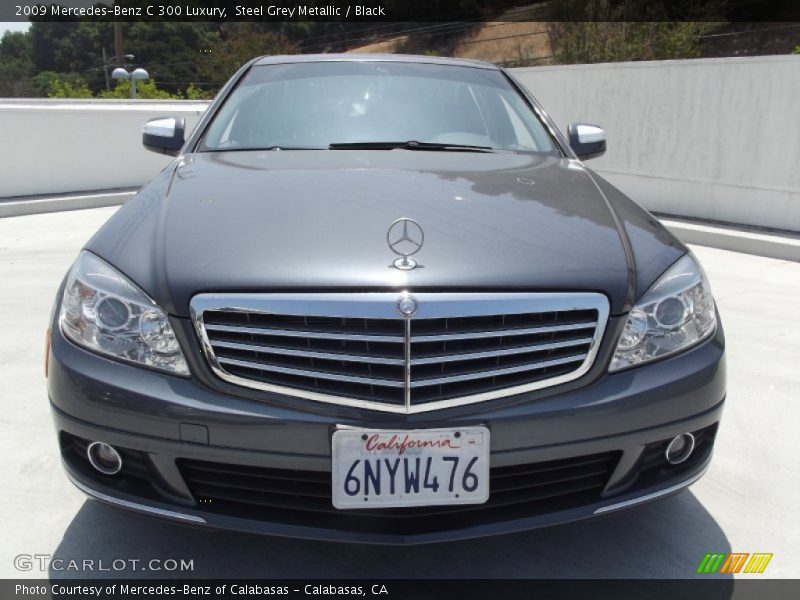 Steel Grey Metallic / Black 2009 Mercedes-Benz C 300 Luxury