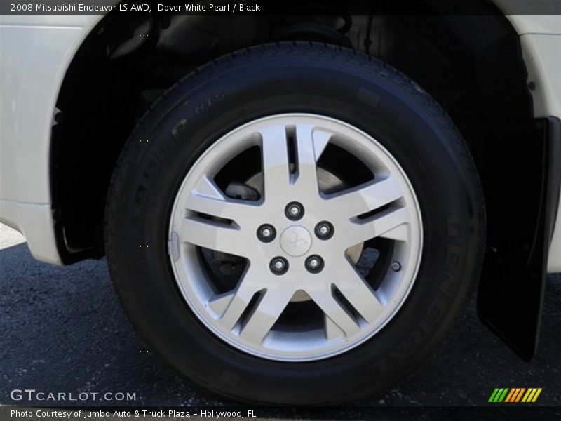 Dover White Pearl / Black 2008 Mitsubishi Endeavor LS AWD
