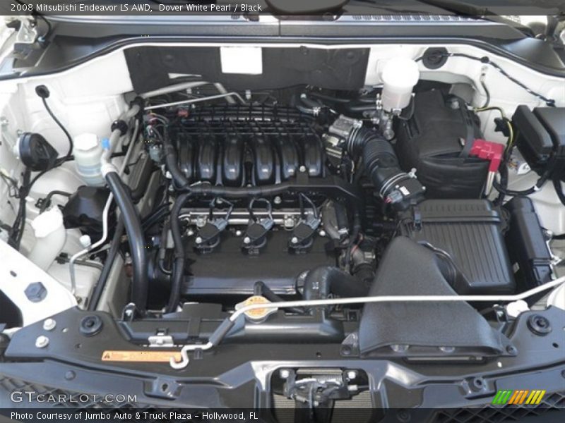 Dover White Pearl / Black 2008 Mitsubishi Endeavor LS AWD