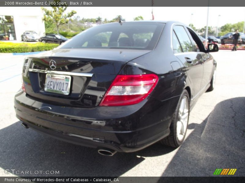 Black / Black 2008 Mercedes-Benz C 300 Sport