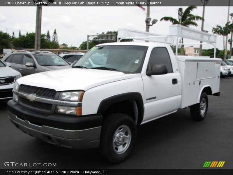 Summit White / Dark Charcoal 2003 Chevrolet Silverado 2500HD Regular Cab Chassis Utility