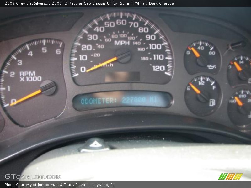  2003 Silverado 2500HD Regular Cab Chassis Utility Regular Cab Chassis Utility Gauges