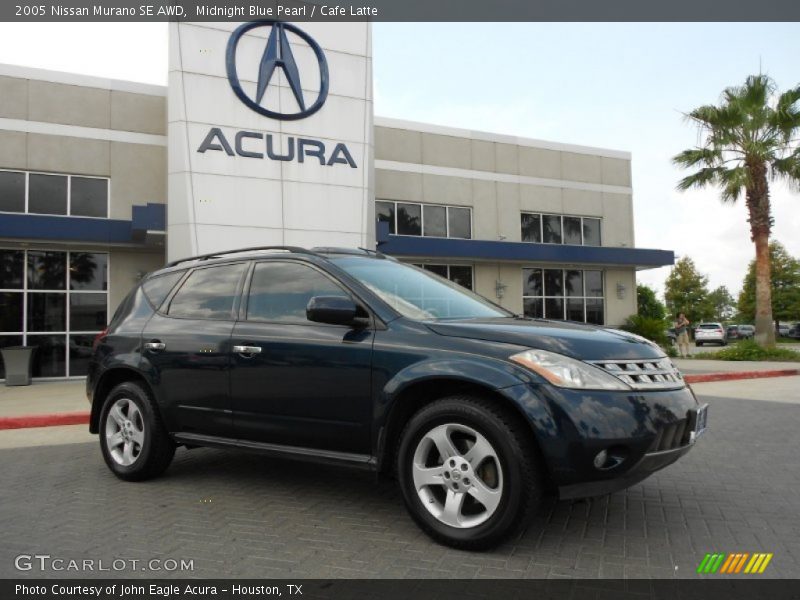 Midnight Blue Pearl / Cafe Latte 2005 Nissan Murano SE AWD