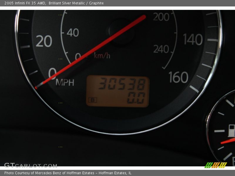 Brilliant Silver Metallic / Graphite 2005 Infiniti FX 35 AWD