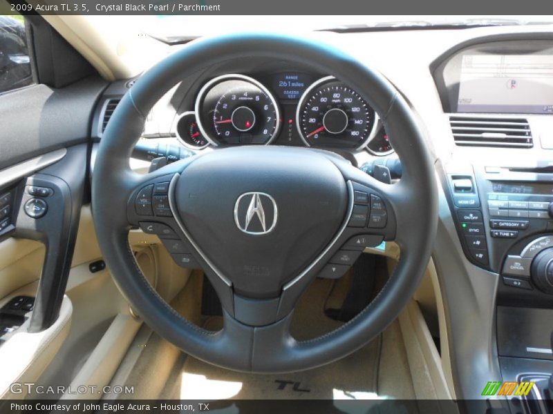 Crystal Black Pearl / Parchment 2009 Acura TL 3.5