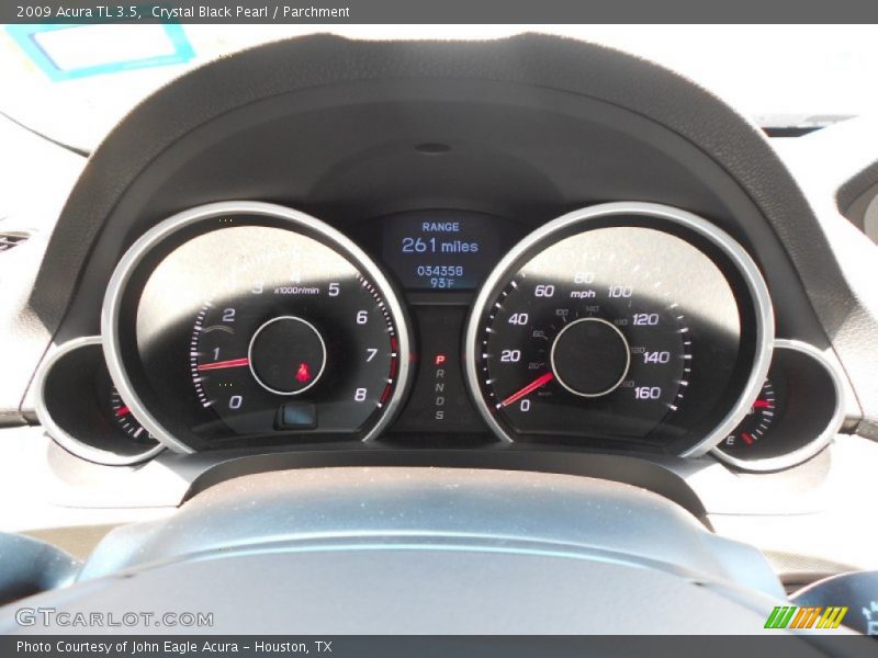 Crystal Black Pearl / Parchment 2009 Acura TL 3.5