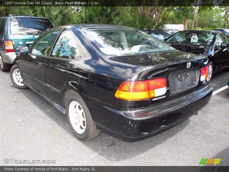 Black Pearl Metallic / Gray 1997 Honda Civic HX Coupe