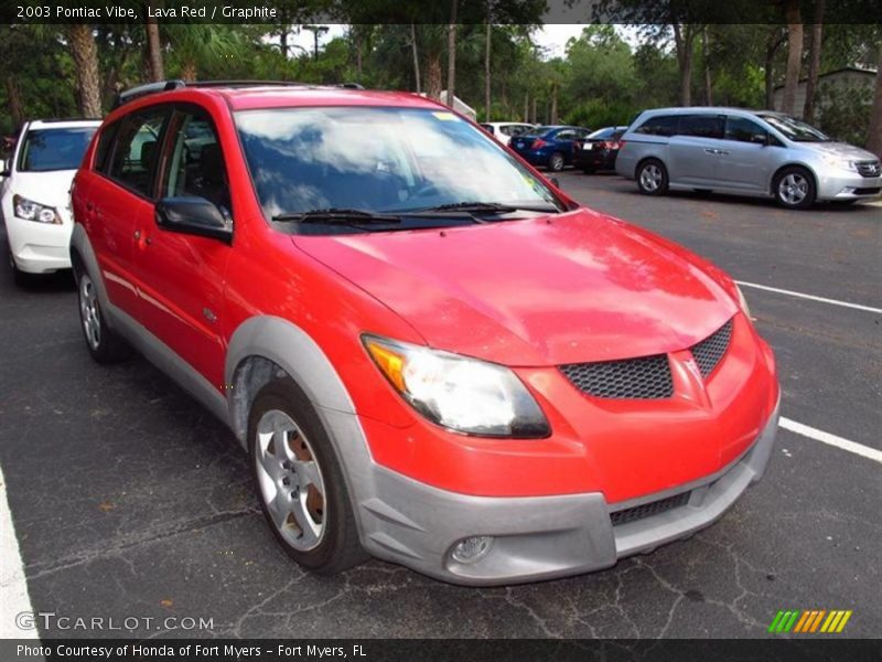 Lava Red / Graphite 2003 Pontiac Vibe