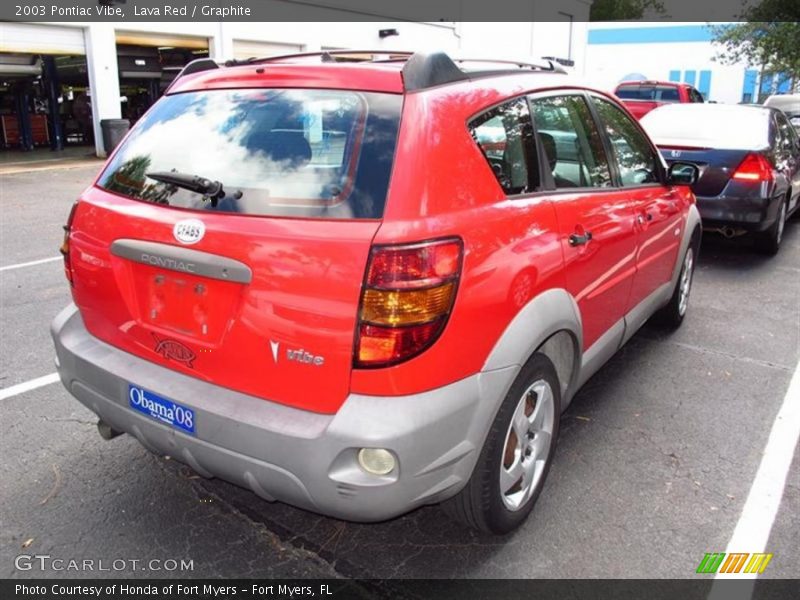 Lava Red / Graphite 2003 Pontiac Vibe