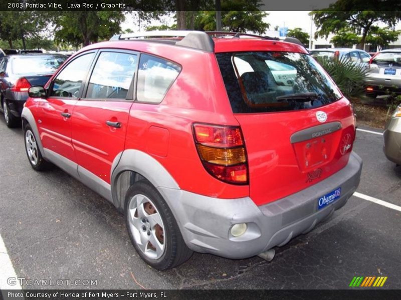 Lava Red / Graphite 2003 Pontiac Vibe