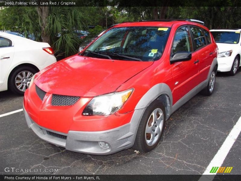 Lava Red / Graphite 2003 Pontiac Vibe