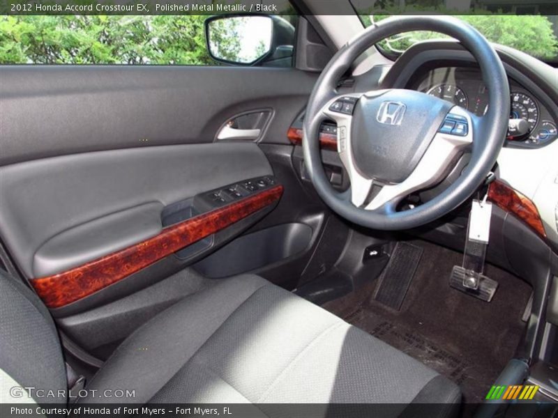 Polished Metal Metallic / Black 2012 Honda Accord Crosstour EX