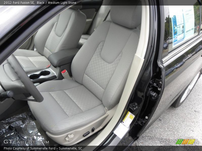 Black / Medium Light Stone 2012 Ford Fusion SE