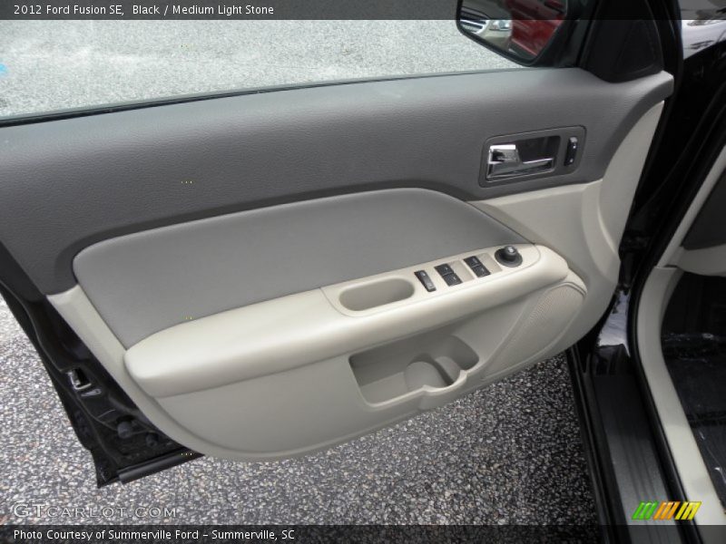 Black / Medium Light Stone 2012 Ford Fusion SE